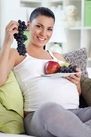 Vitaminreiches Essen waehrend der Schwangerschaft